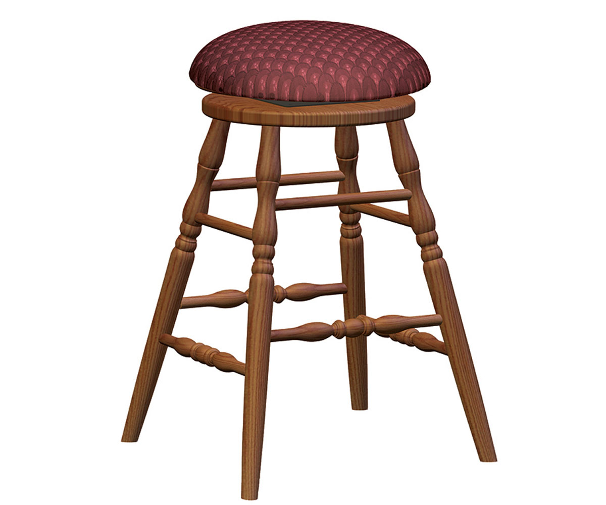 24" Swivel Bar Stool with Fabric The Wood Carte