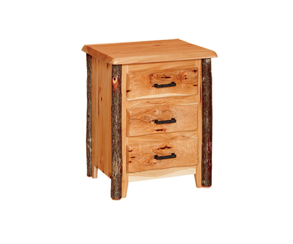3 Drawer Nightstand Wavy Edge The Wood Carte