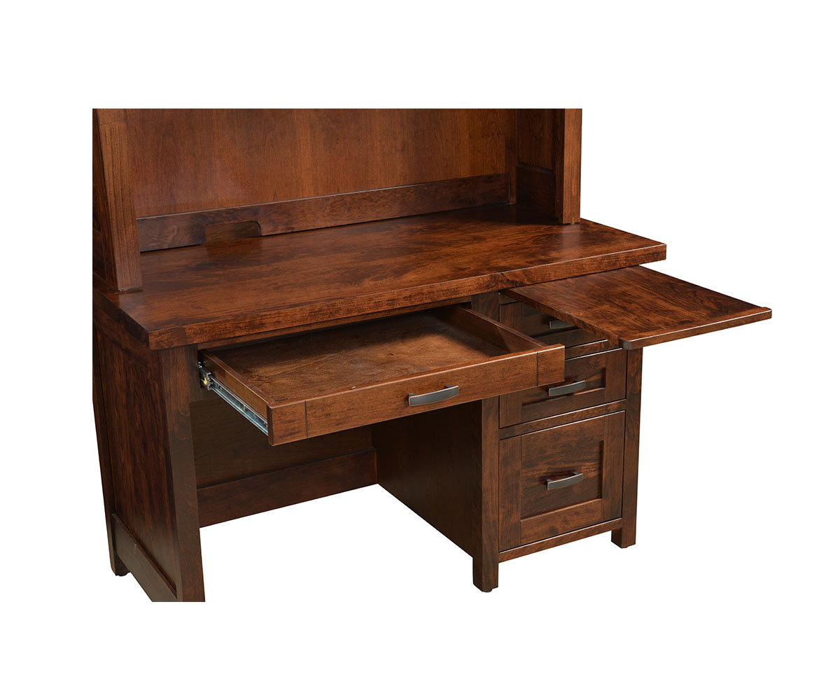 Sante Fe Single Pedestal Desk With Hutch - Image 2