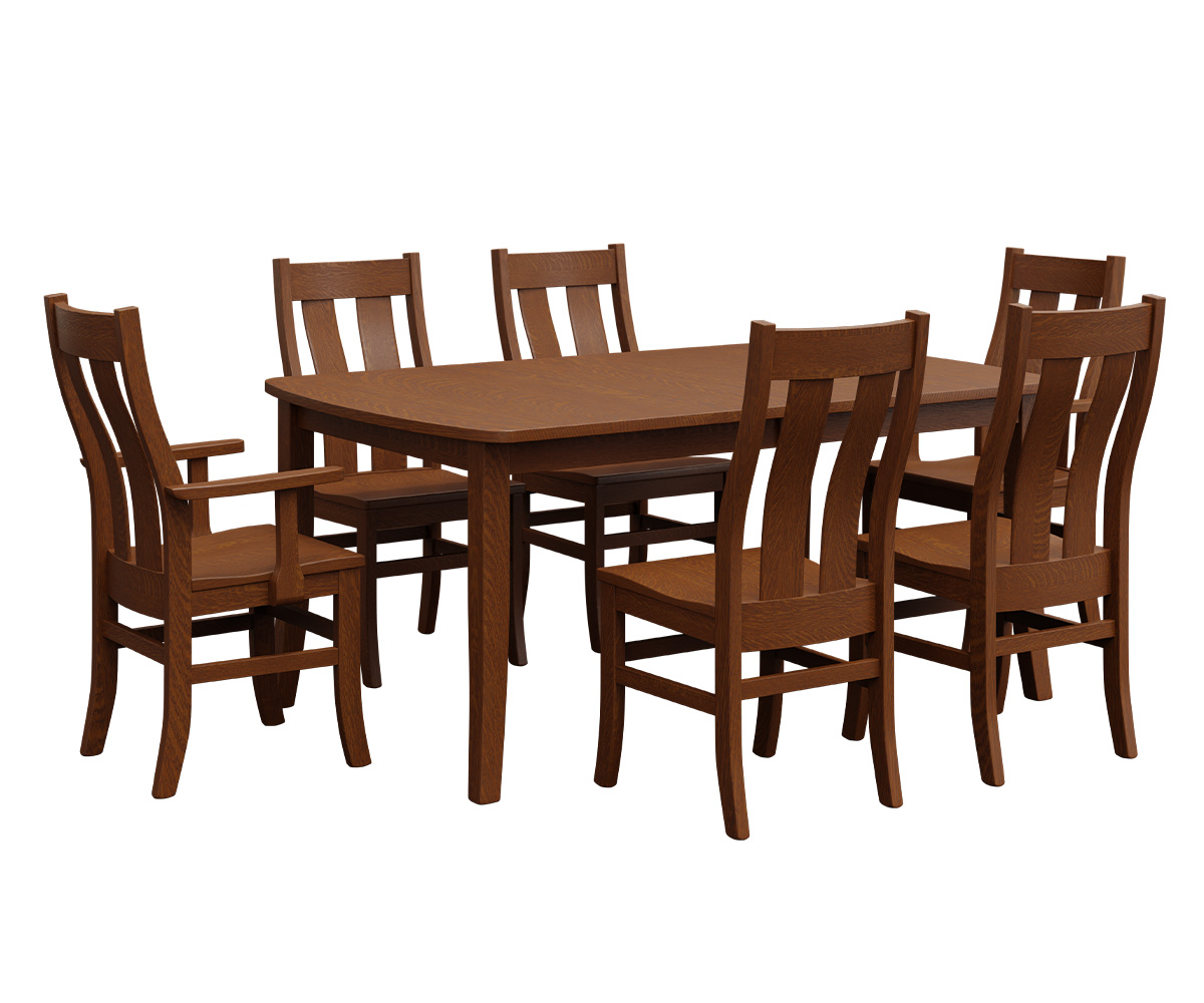 Curved Shaker Leg Table - Image 2