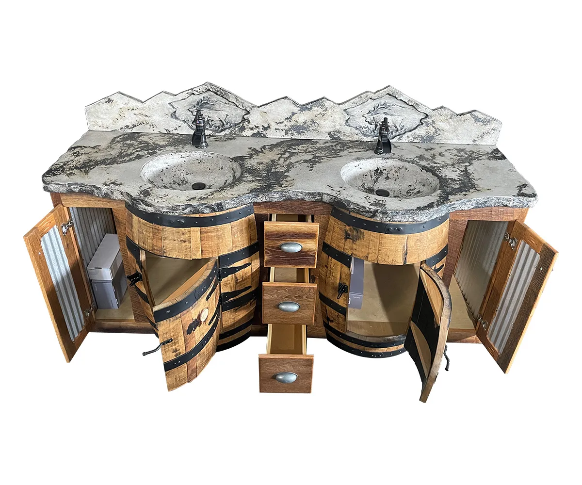 Copper Creek Canyon 74" Double Bowl Vanity