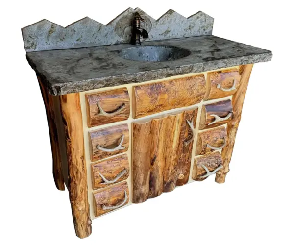Bear Creek 48" Aspen Log Vanity